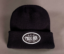 Load image into Gallery viewer, Music Box Cuffed Knit Beanie - Black