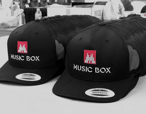 Music Box Black Snapback Hat